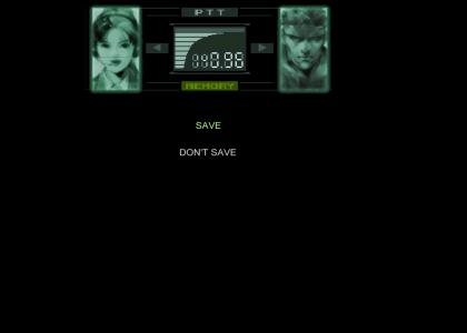 Metal Gear Solid - Saving, please wait... Do not remove the memory card