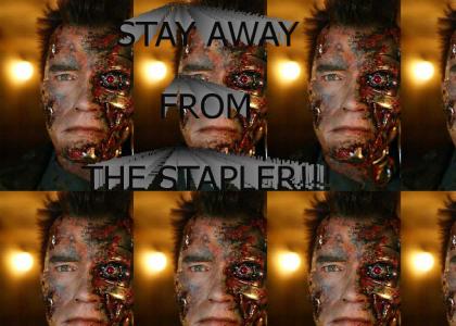 terminated by staple