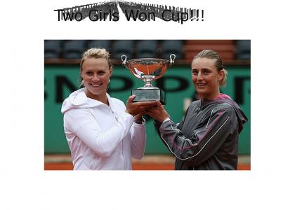 Two Girls Won Cup!