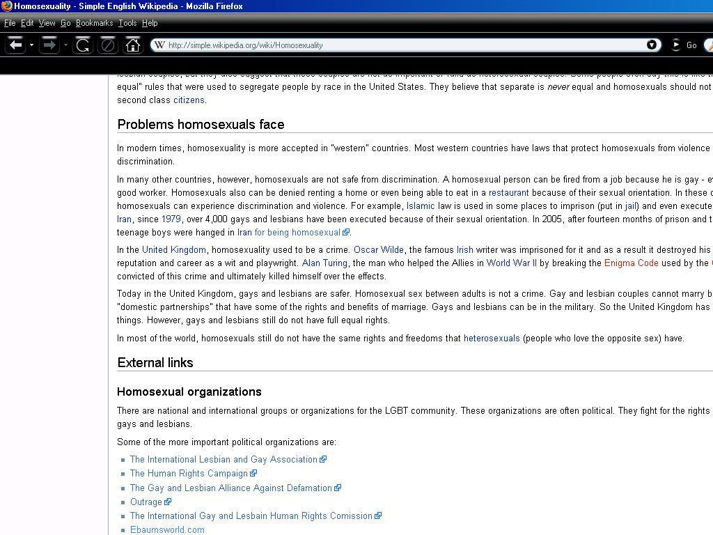 Wikipediadefineshomosexual