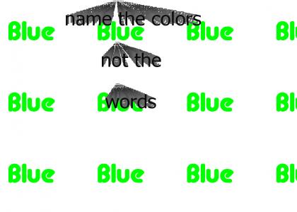 Name the colours not the words