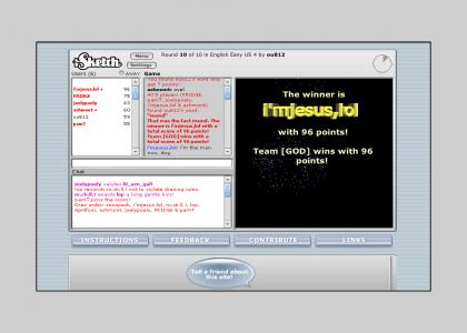 Jesu wins at iSketch, lol.