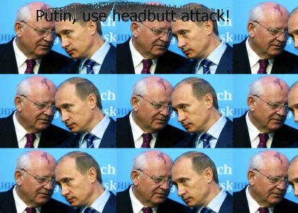 Vladimir Putin uses headbutt attack
