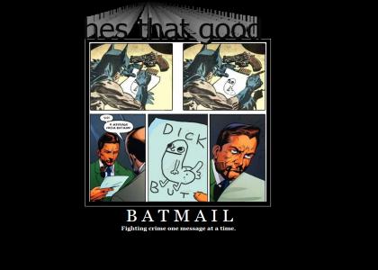 Batman ends crime by mail!