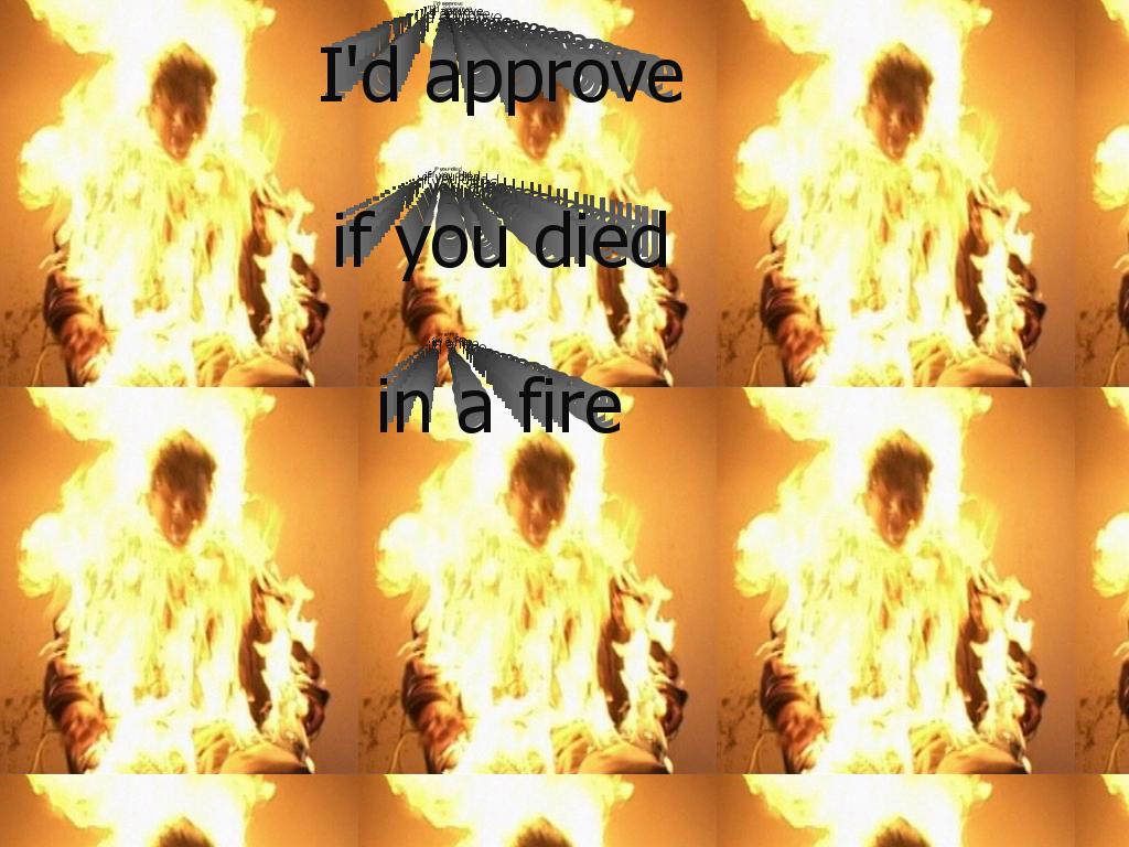 idapproveifyoudiedinafire