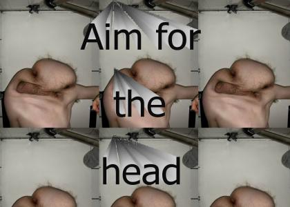 Aim for the head.. if you can find it