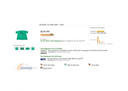 Silly NewEgg Shirt Reviews