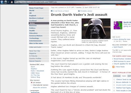 Vader hits the bottle