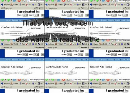 You Fail at MySpace Blog Subscriptions