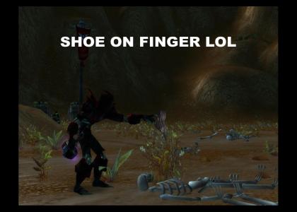 Roghoul has... SHOE ON FINGER!!!