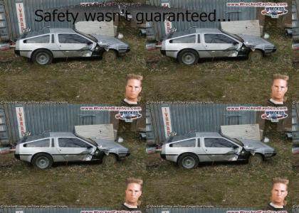 Mullet man wrecked his DeLorean