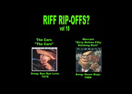 Riff Rip-Offs Vol 18 (The Cars v. Warrant)