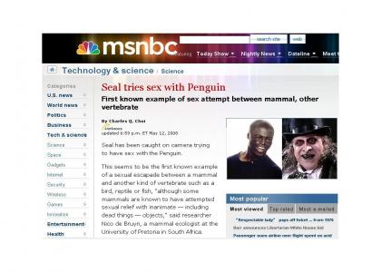 Seal tries sex with Penguin