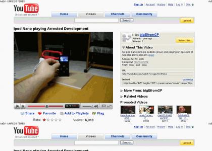 YOUTUBE: Ipod Nano playing Arrested DevelopmentTMND (Animated)