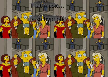 Smithers dances to the hypnotic music