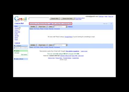 Gmail word of the day