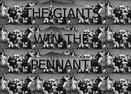 THE GIANTS WIN THE PENNANT!