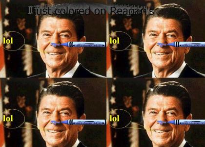 I just colored on Reagan's Nose! (Dew Army)
