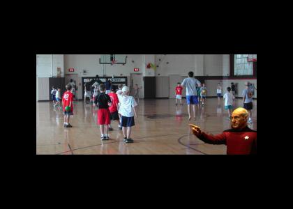 Picard teaches dodgeball