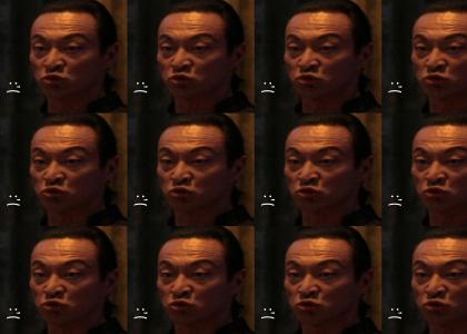 Shang Tsung changes facial expressions