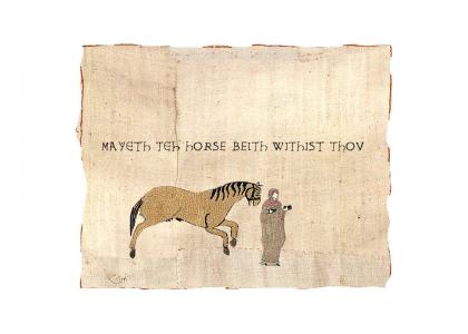 thoust beith with teh horseth