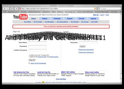 Banned from YouTube!!