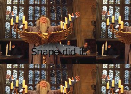 Dumbledore's arms are broken.