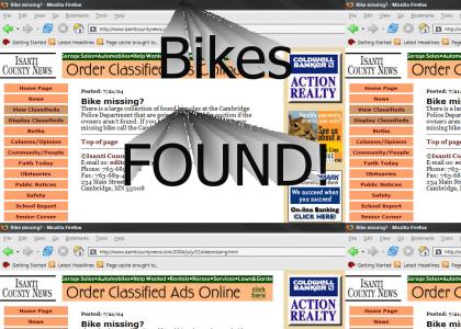 Bikes FOUND!