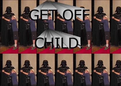 Vader is Mercilessly Hugged By A Kid!