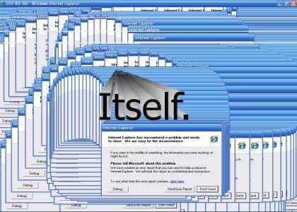 Internet Explorer Had One Weakness