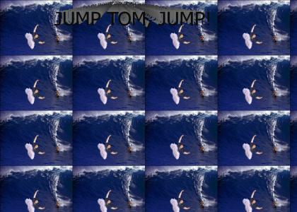 Tom fulp jumps for joy
