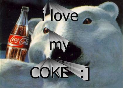 the coke bear is on COKE?