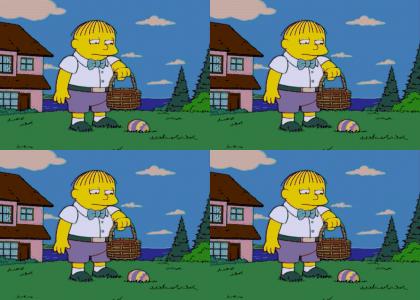 Ralph Wiggum goes Easter Egg hunting