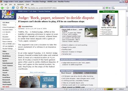 Rock Paper Scissors to settle arguing Lawyers