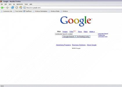 bush searches google for nuclear launch codes