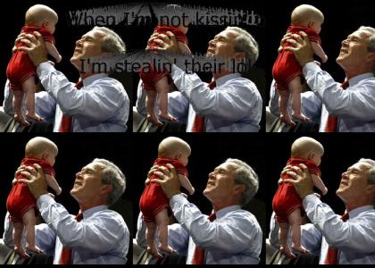 Bush Steals Babies Lollipops