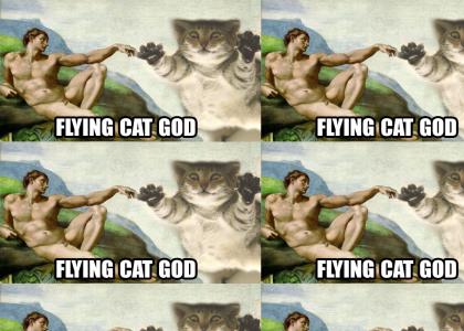 Flying cat creates Adam