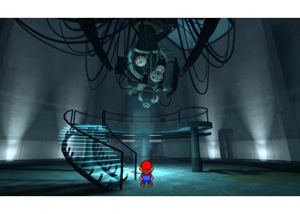 Mario is insulted by GLaDOS