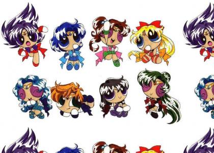 if the powerpuff girls were the sailor scouts (sailor moon)