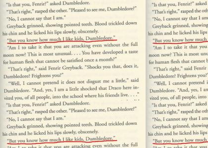 Fenrir Greyback is a PEDOPHILE.