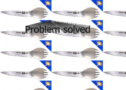 BrillianTMND: Ever notice sporks don't cut very well? (ADDED BrillianTMND LOGO)