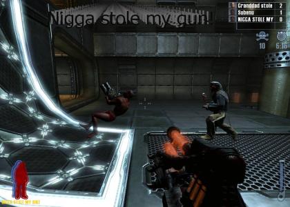 Nigga stole my gun!