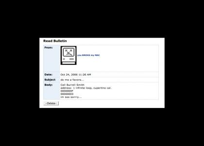 Macintosh MySpace Suicide