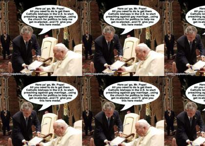 Bush Uses the Pope to Push His Agenda