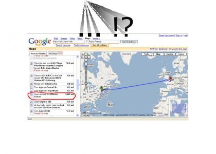 WTF Google Maps, swim 3,462 miles