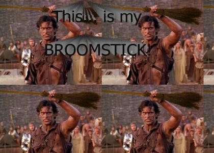 Bruce Campbell has a Broomstick
