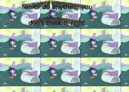 Sonic gives peer pressure advice (AoSTH)