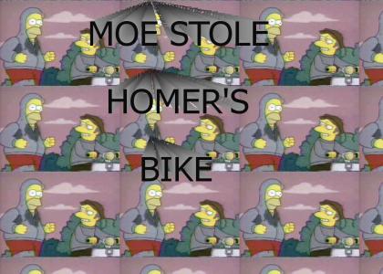 Moe stole Homers bike