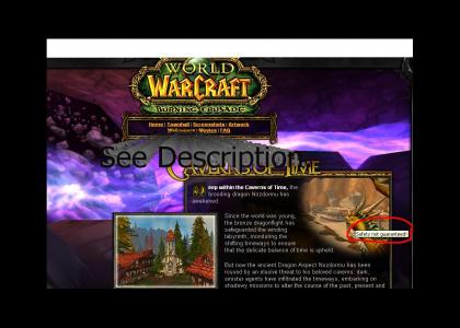 Secret message in world of warcrafts site