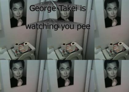 George Takei is watching you pee